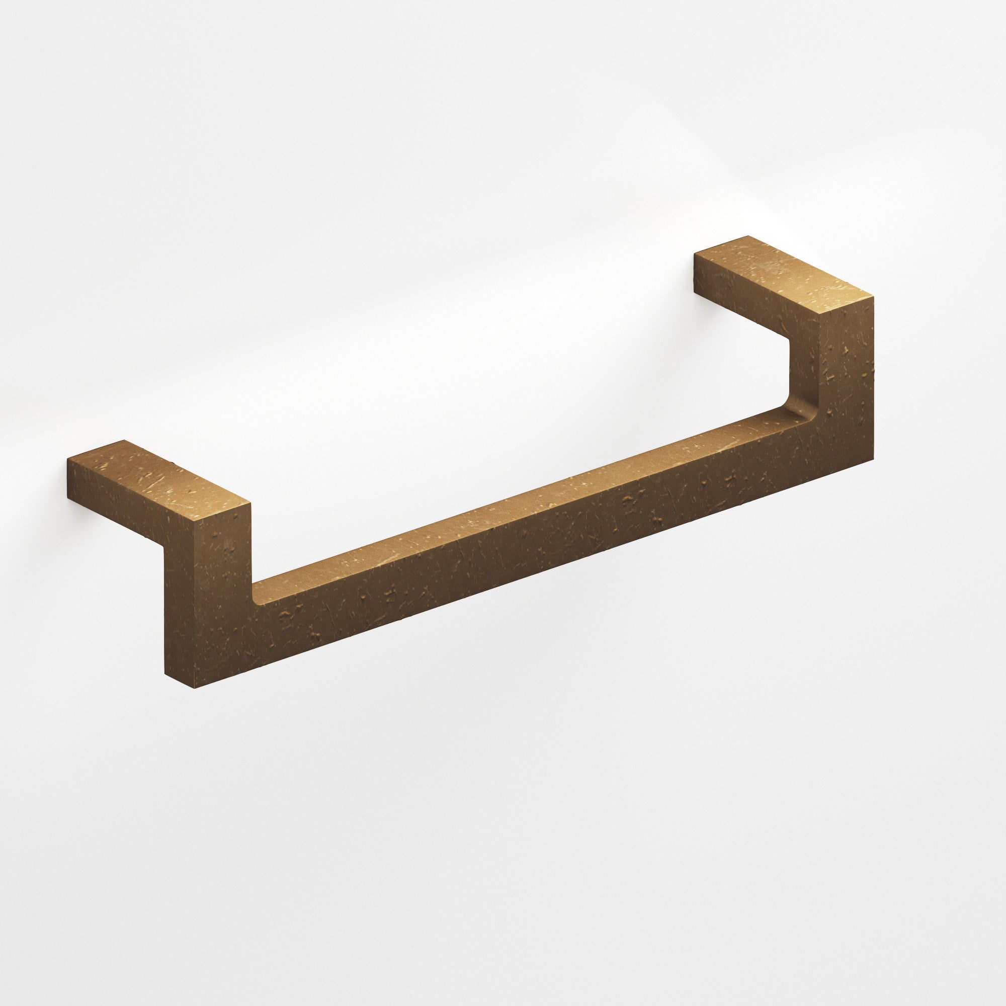 Colonial Bronze Series 669 2" Rectangular L-Shaped Cabinet Pull With Center Cutout Distressed Light Statuary Bronze / 2"