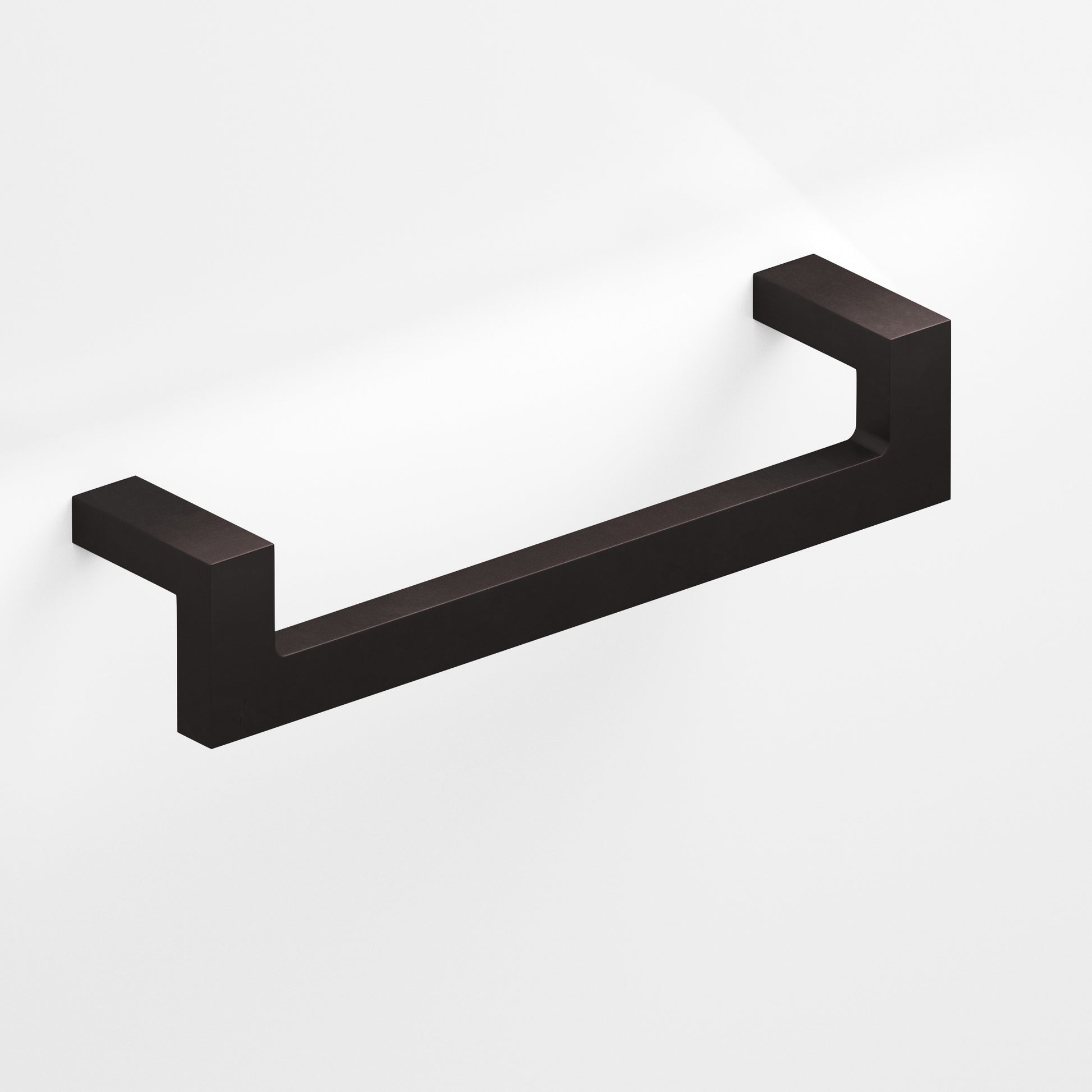 Colonial Bronze Series 669 4" Rectangular L-Shaped Cabinet Pull With Center Cutout Matte Dark Statuary Bronze / 4"