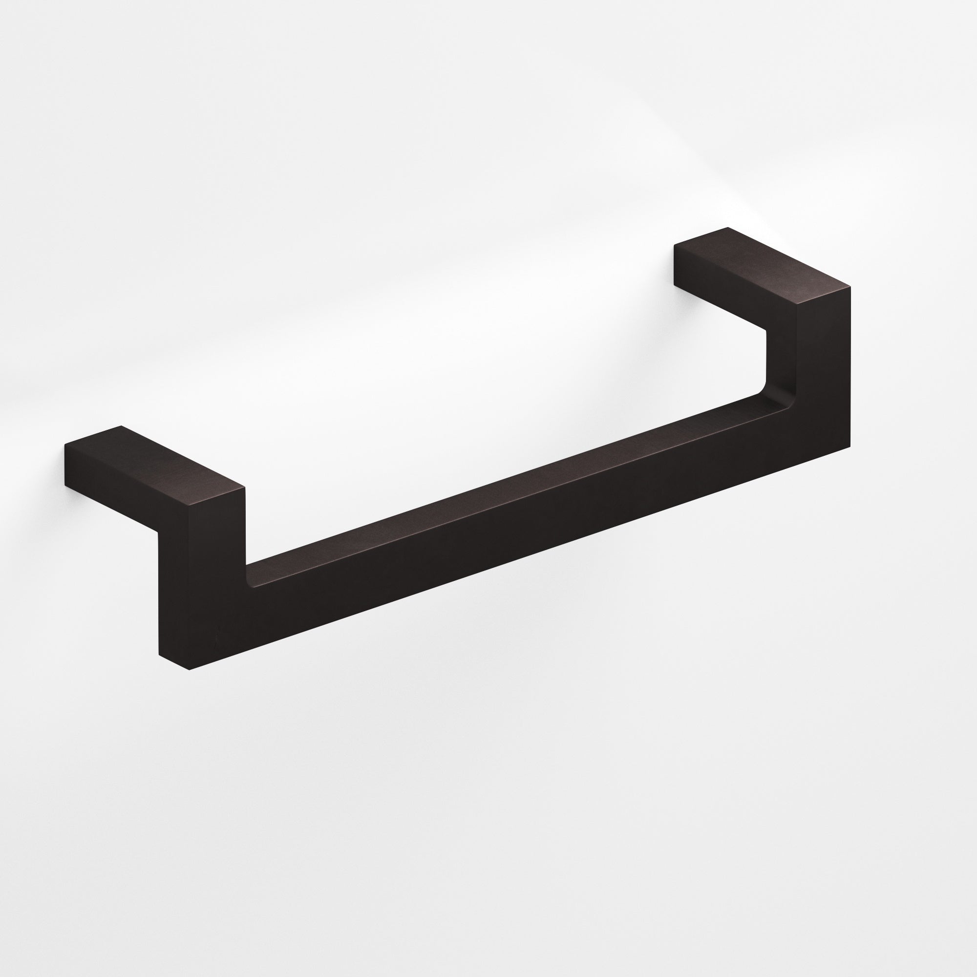 Colonial Bronze Series 669 6" Rectangular L-Shaped Cabinet Pull With Center Cutout Matte Dark Statuary Bronze / 6"
