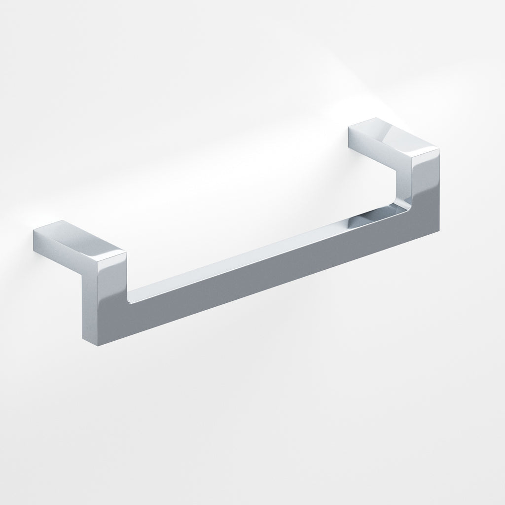 Colonial Bronze Series 669 4" Rectangular L-Shaped Cabinet Pull With Center Cutout Polished Chrome / 4"