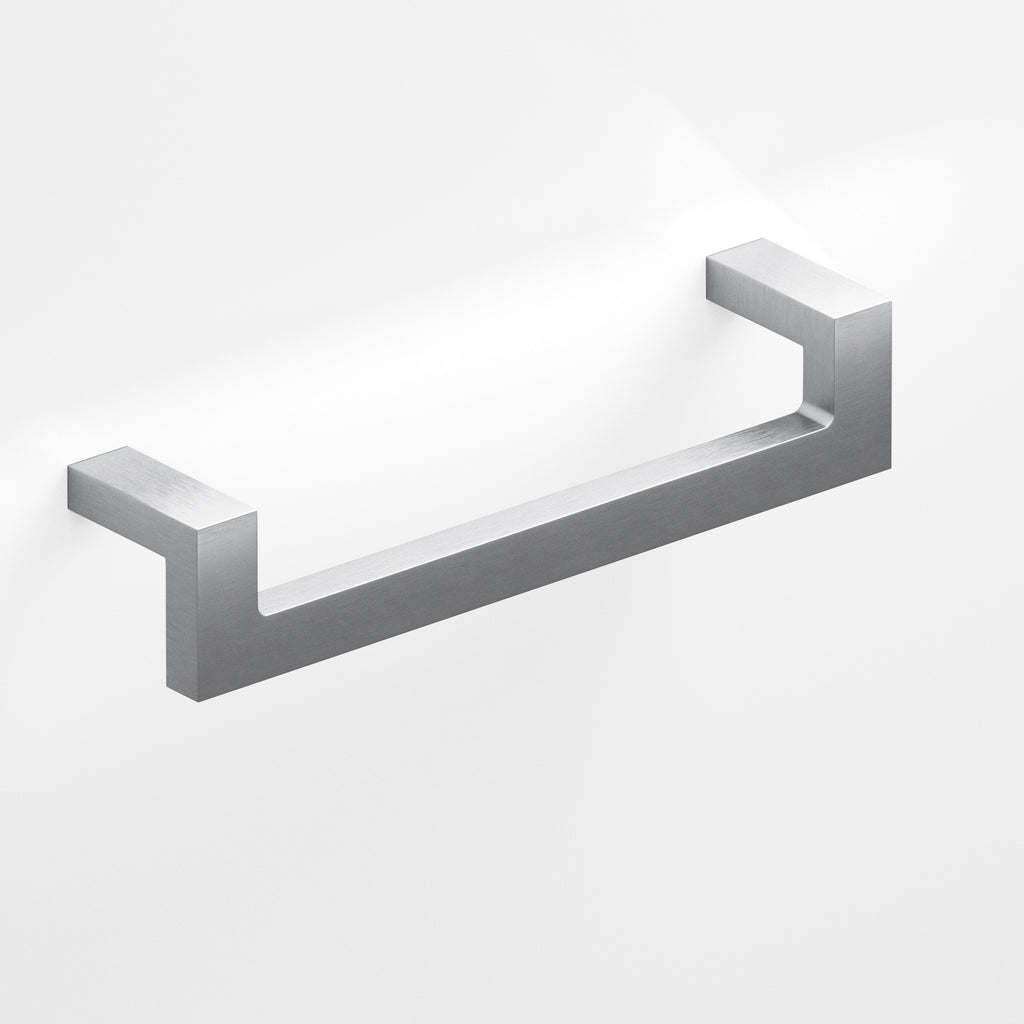 Colonial Bronze Series 669 4" Rectangular L-Shaped Cabinet Pull With Center Cutout Matte Satin Chrome / 4"