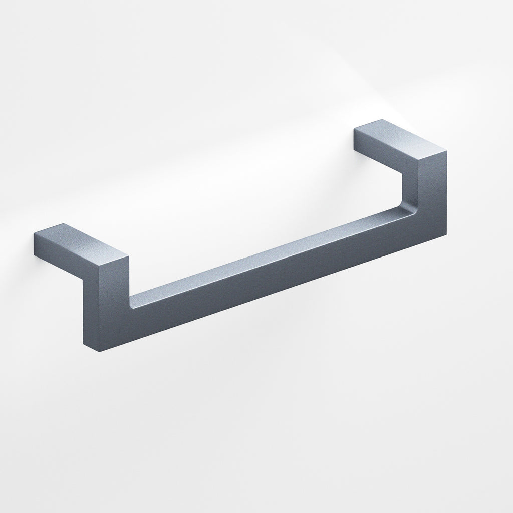 Colonial Bronze Series 669 6" Rectangular L-Shaped Cabinet Pull With Center Cutout Frost Chrome™ / 6"