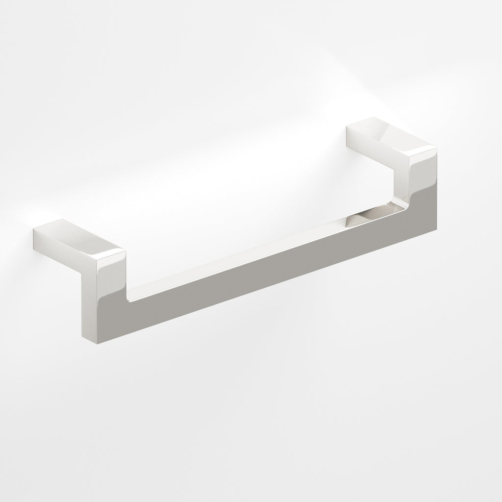 Colonial Bronze Series 669 6" Rectangular L-Shaped Cabinet Pull With Center Cutout Polished Nickel / 6"