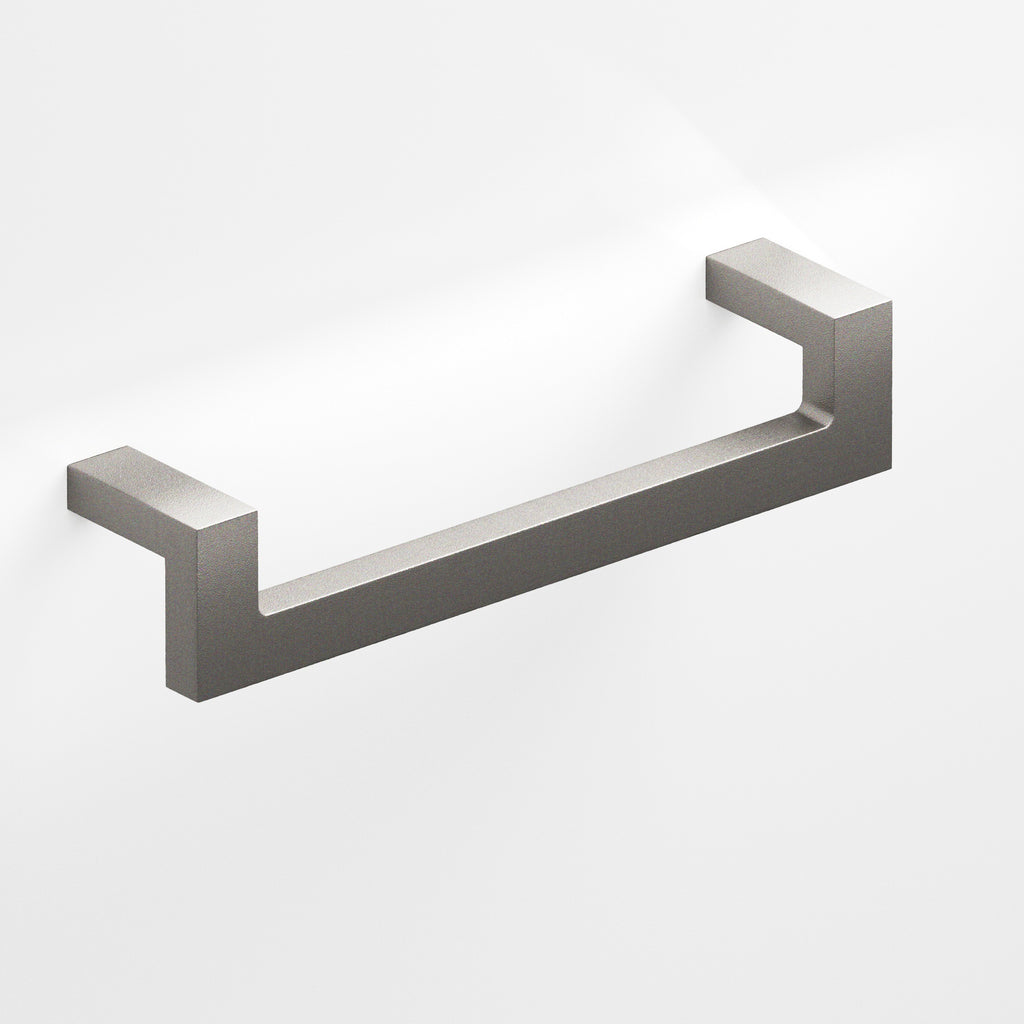 Colonial Bronze Series 669 4" Rectangular L-Shaped Cabinet Pull With Center Cutout Frost Nickel™ / 4"