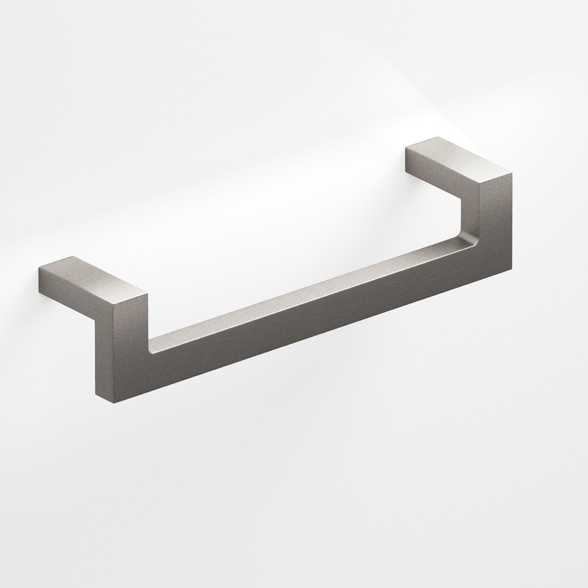 Colonial Bronze Series 669 6" Rectangular L-Shaped Cabinet Pull With Center Cutout Frost Nickel™ / 6"
