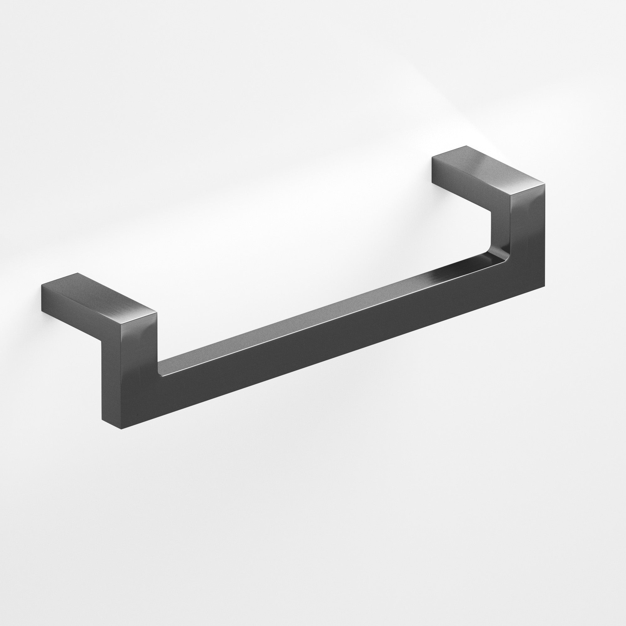 Colonial Bronze Series 669 4" Rectangular L-Shaped Cabinet Pull With Center Cutout Graphite / 4"