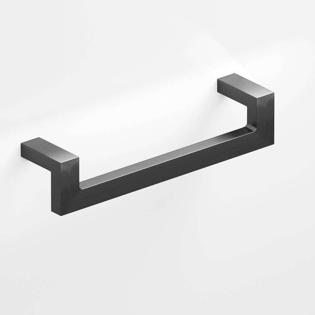 Colonial Bronze Series 669 4" Rectangular L-Shaped Cabinet Pull With Center Cutout Matte Graphite / 4"
