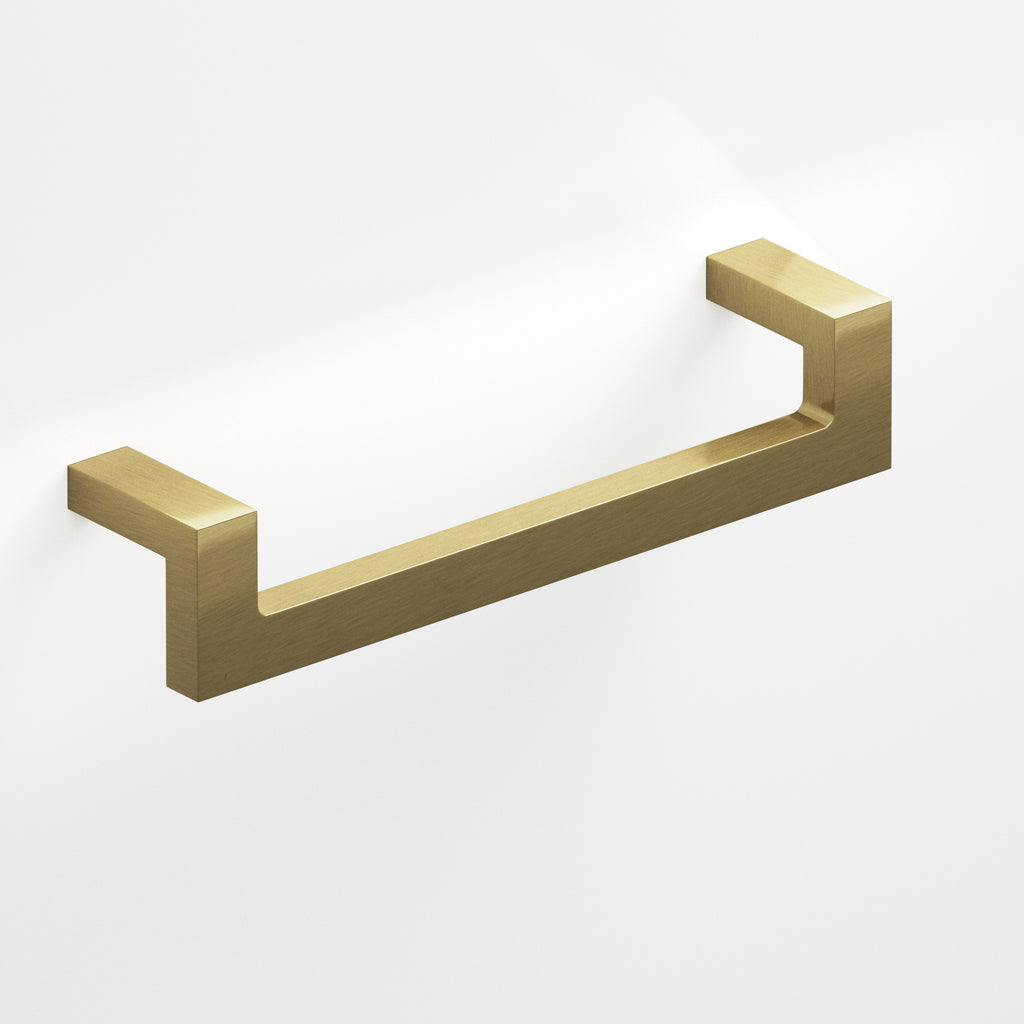 Colonial Bronze Series 669 4" Rectangular L-Shaped Cabinet Pull With Center Cutout Antique Brass / 4"