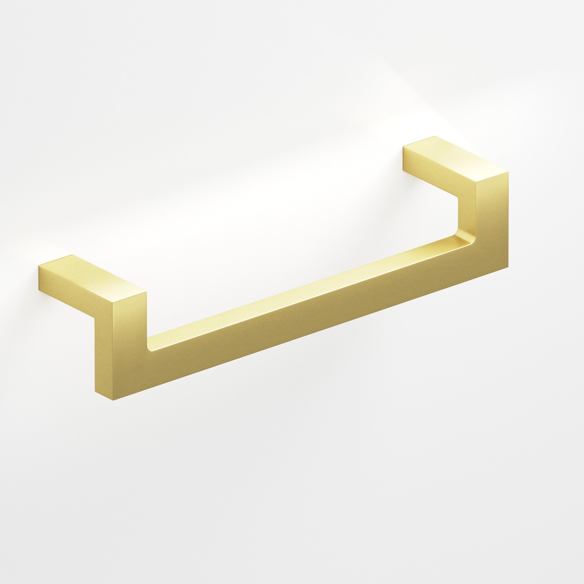Colonial Bronze Series 669 4" Rectangular L-Shaped Cabinet Pull With Center Cutout Matte Satin Brass / 4"