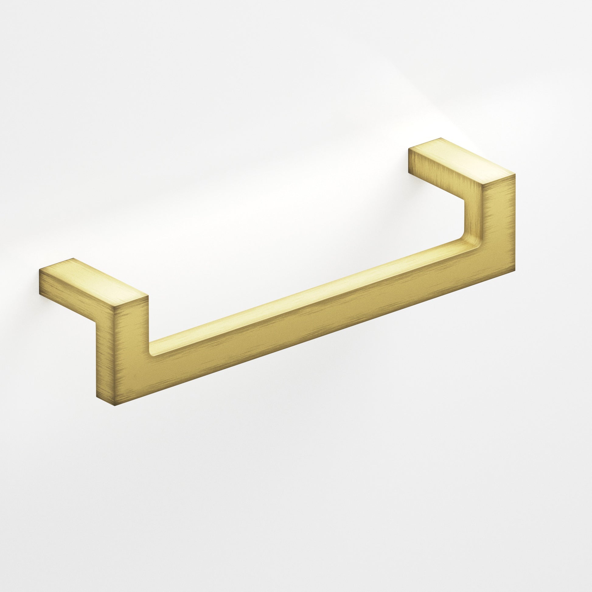 Colonial Bronze Series 669 6" Rectangular L-Shaped Cabinet Pull With Center Cutout Matte Antique Satin Brass / 6"