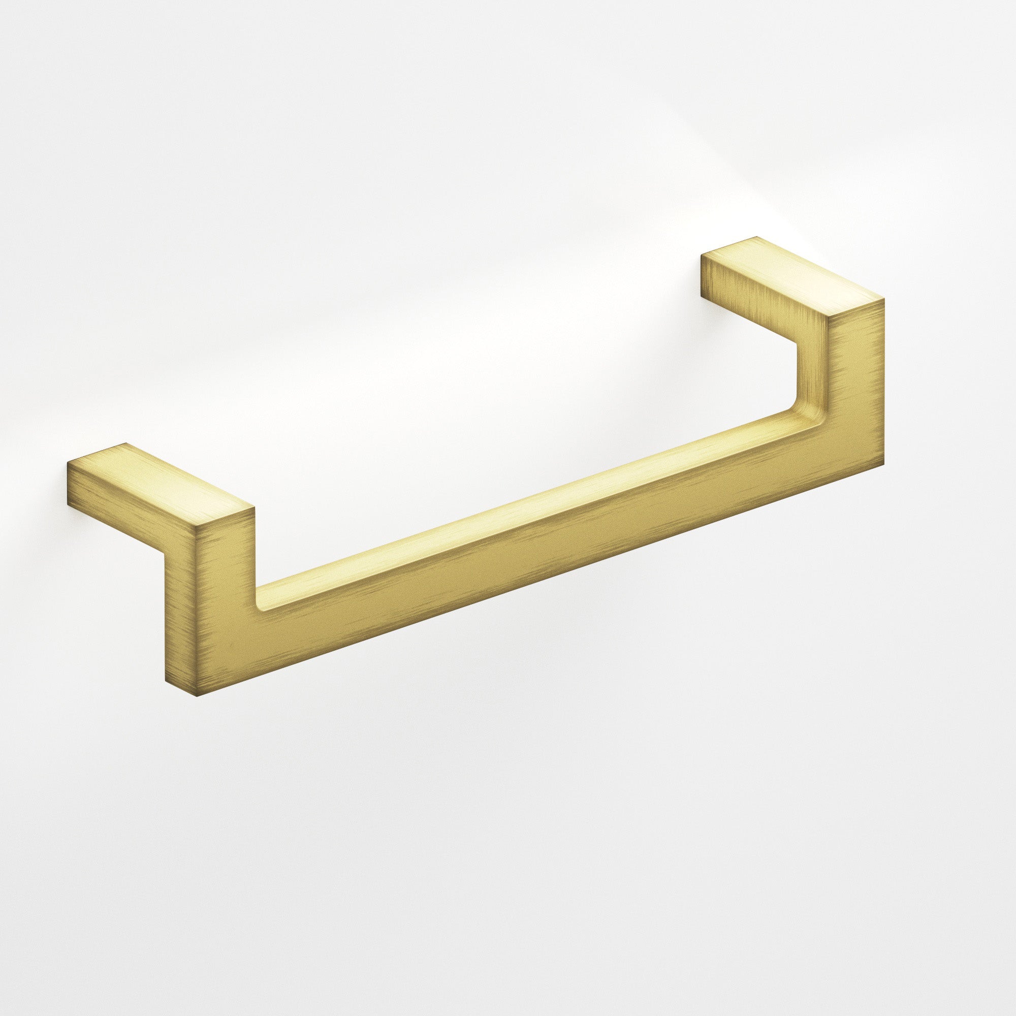 Colonial Bronze Series 669 4" Rectangular L-Shaped Cabinet Pull With Center Cutout Matte Antique Satin Brass / 4"