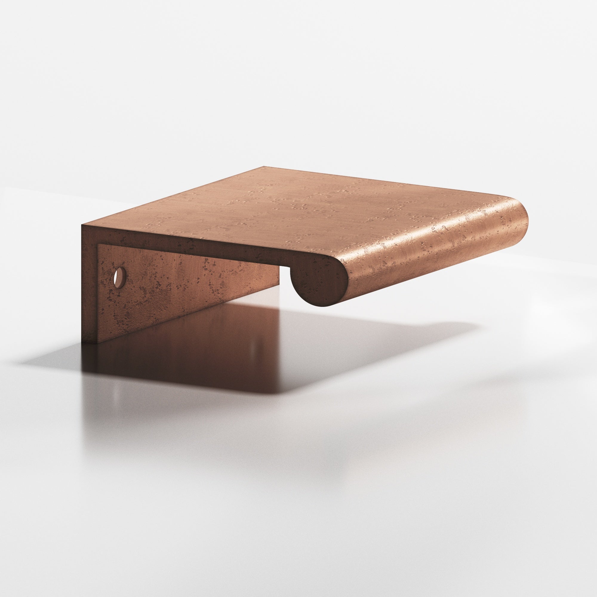 Colonial Bronze Series 700 12" Edge Pull With Fully-Rounded Lip Distressed Antique Copper / 12"