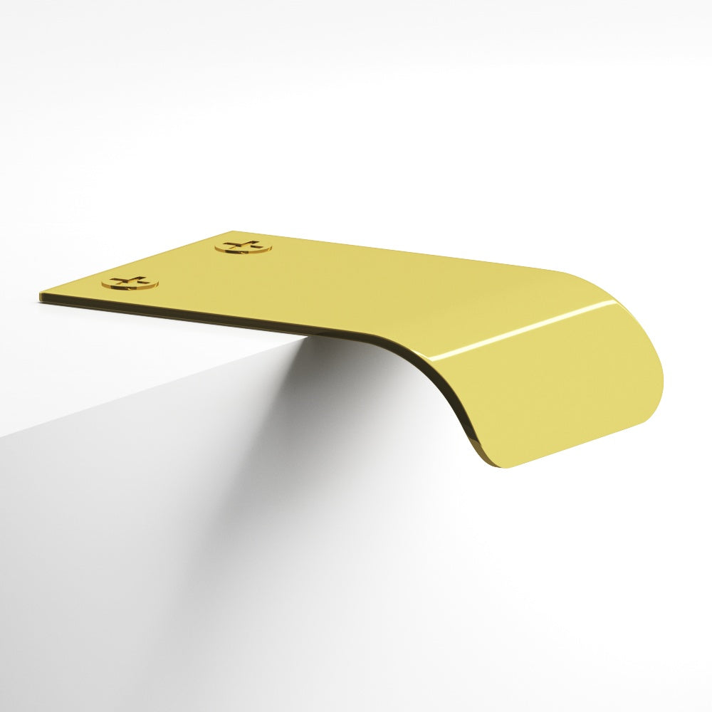 Colonial Bronze Series 706 1.5" Edge Pull With Angled Lip And Exposed Finished Screws French Gold / 1.5"