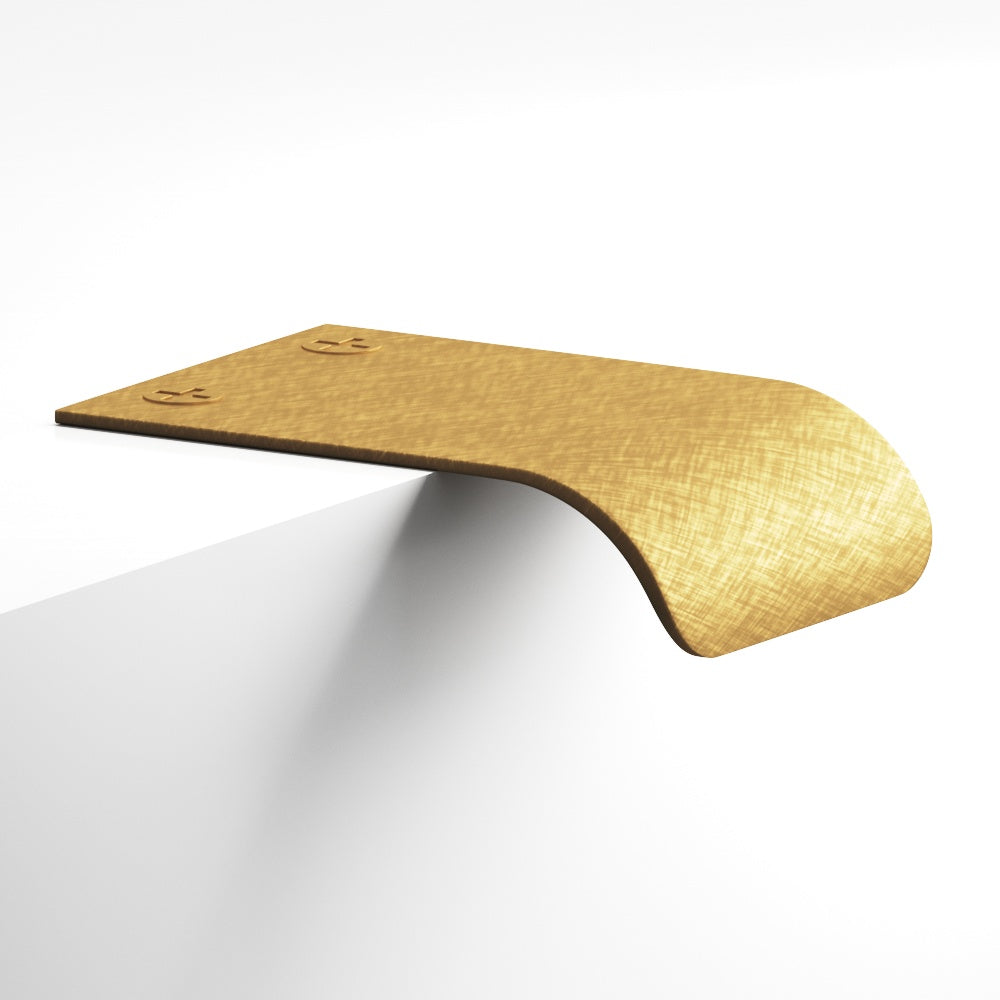 Colonial Bronze Series 706 2.5" Edge Pull With Angled Lip And Exposed Finished Screws Weathered Brass / 2.5"