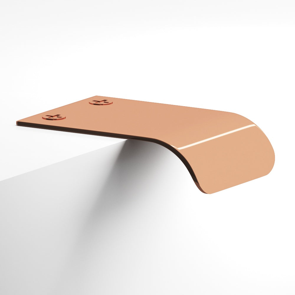 Colonial Bronze Series 706 1.5" Edge Pull With Angled Lip And Exposed Finished Screws Polished Copper / 1.5"