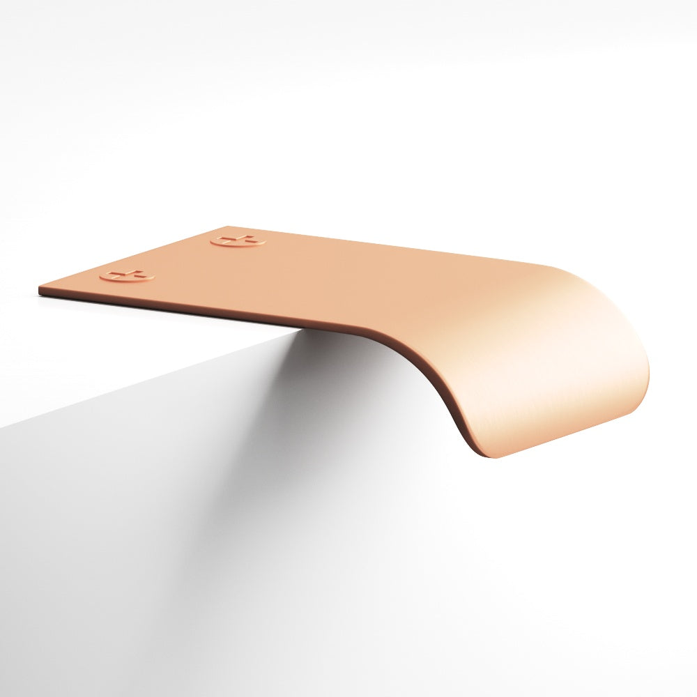 Colonial Bronze Series 706 2.5" Edge Pull With Angled Lip And Exposed Finished Screws Matte Satin Copper / 2.5"