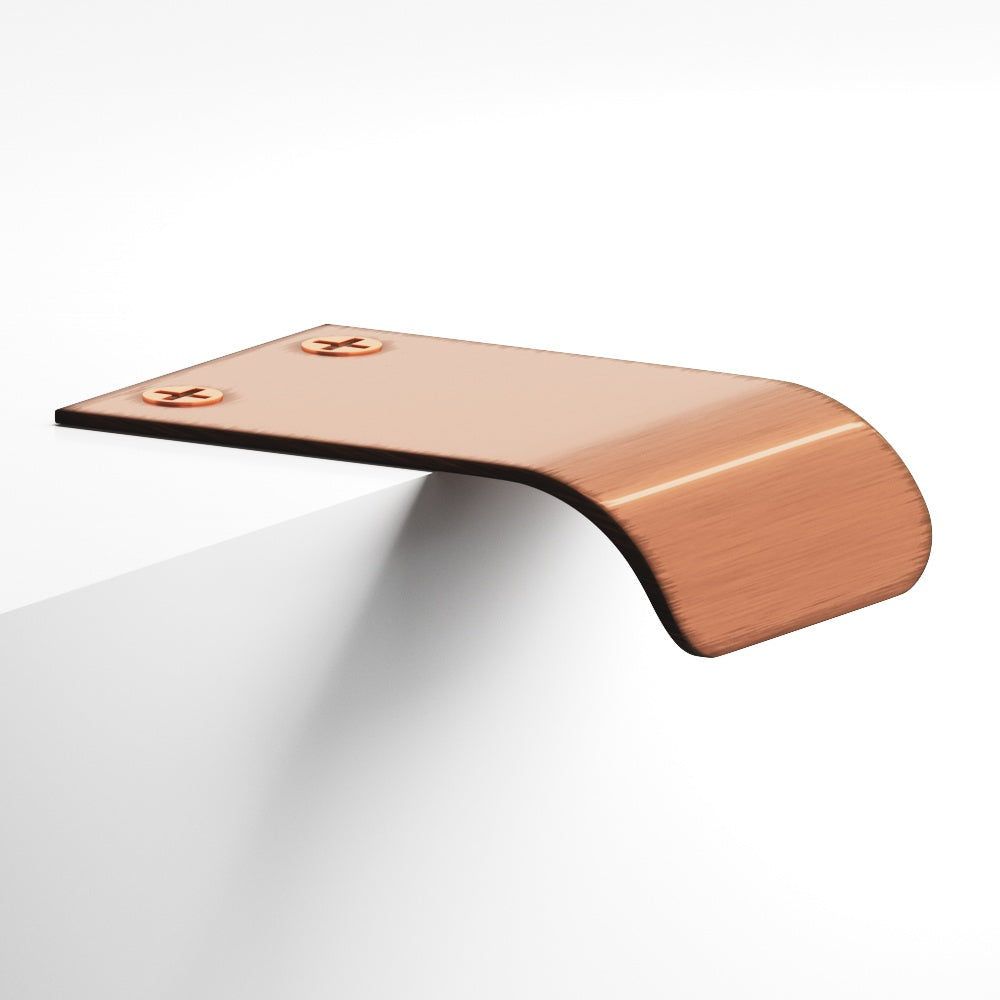 Colonial Bronze Series 706 2.5" Edge Pull With Angled Lip And Exposed Finished Screws Antique Copper / 2.5"