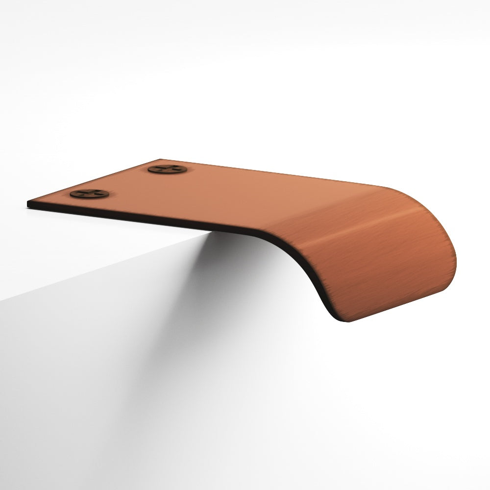 Colonial Bronze Series 706 1.5" Edge Pull With Angled Lip And Exposed Finished Screws Matte Antique Copper / 1.5"