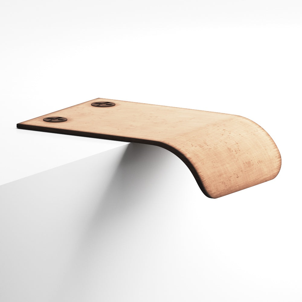 Colonial Bronze Series 706 2.5" Edge Pull With Angled Lip And Exposed Finished Screws Distressed Antique Copper / 2.5"