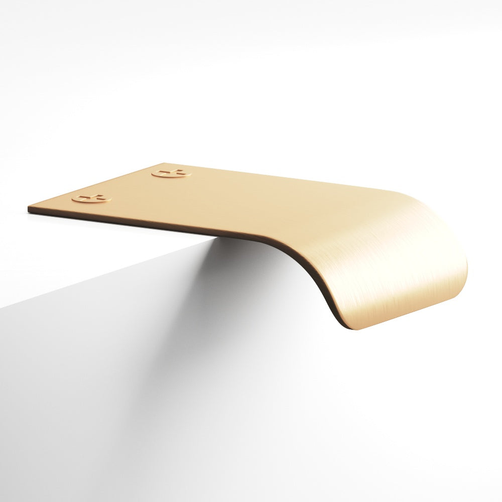 Colonial Bronze Series 706 1.5" Edge Pull With Angled Lip And Exposed Finished Screws Matte Satin Bronze / 1.5"