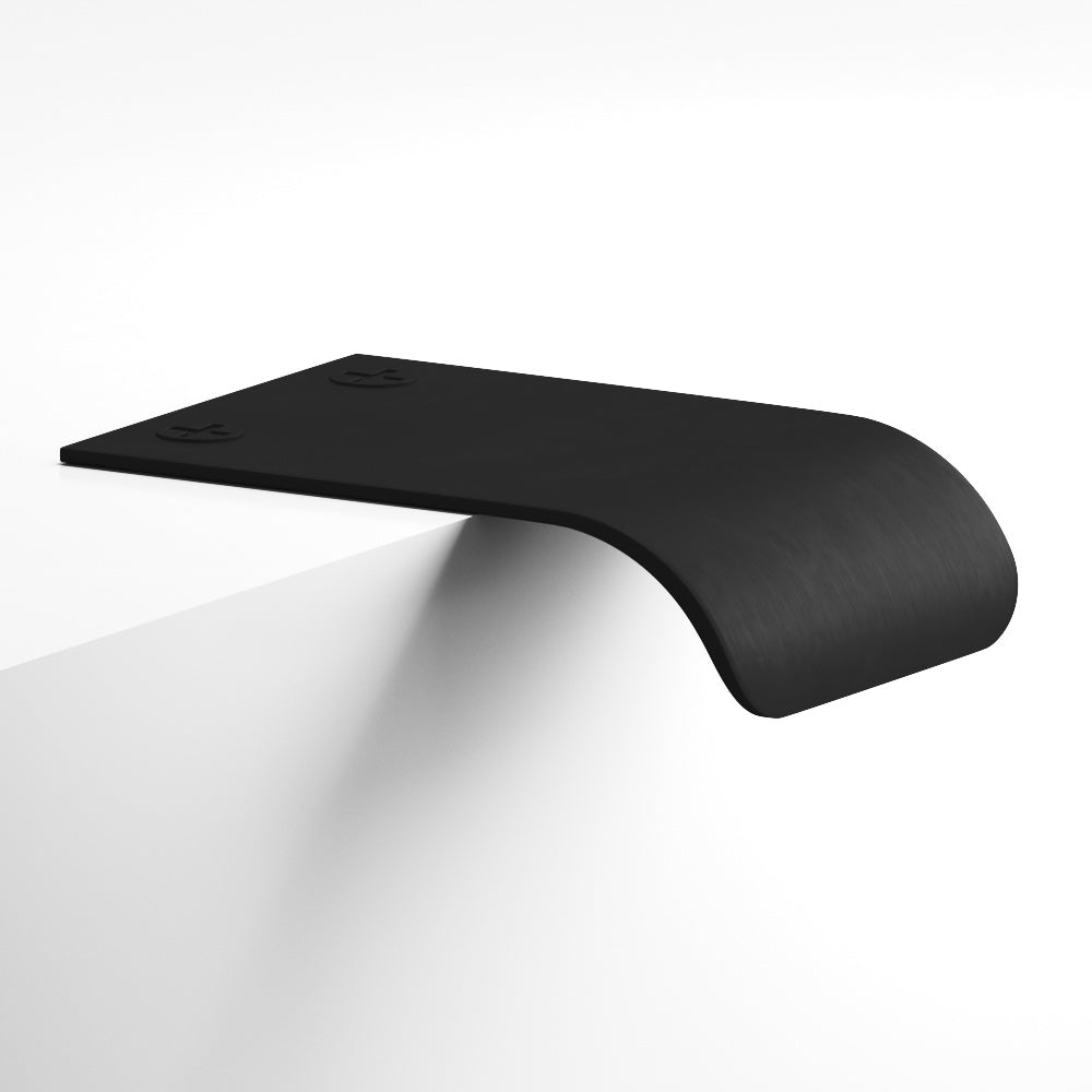 Colonial Bronze Series 706 2.5" Edge Pull With Angled Lip And Exposed Finished Screws Matte Satin Black / 2.5"