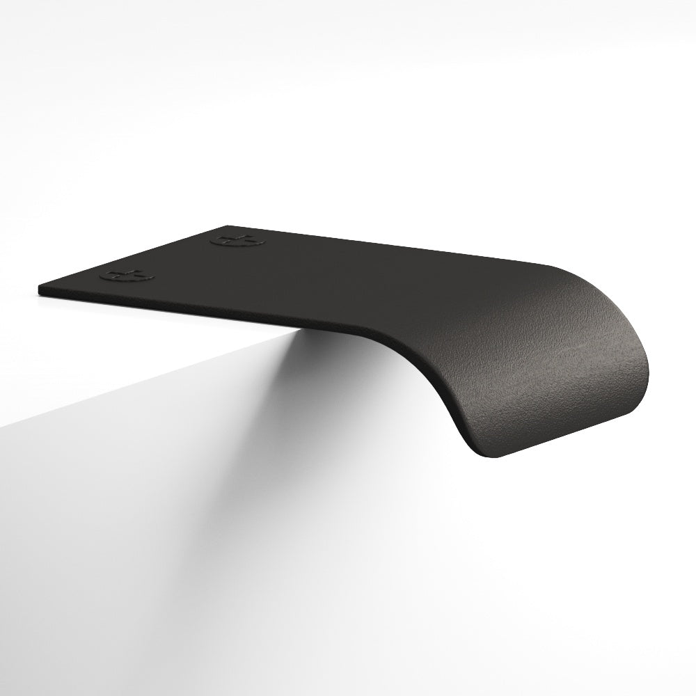 Colonial Bronze Series 706 2.5" Edge Pull With Angled Lip And Exposed Finished Screws Frost Black™ / 2.5"