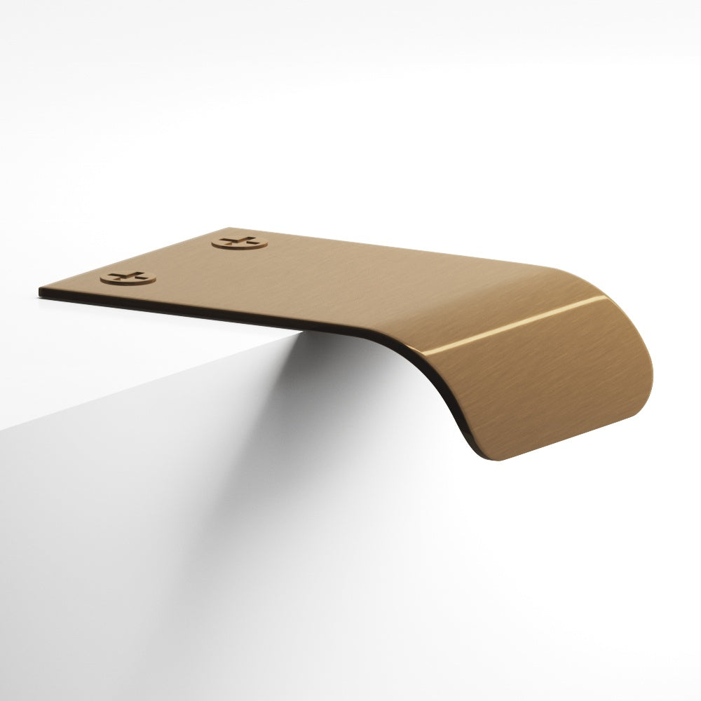 Colonial Bronze Series 706 2.5" Edge Pull With Angled Lip And Exposed Finished Screws Light Statuary Bronze / 2.5"