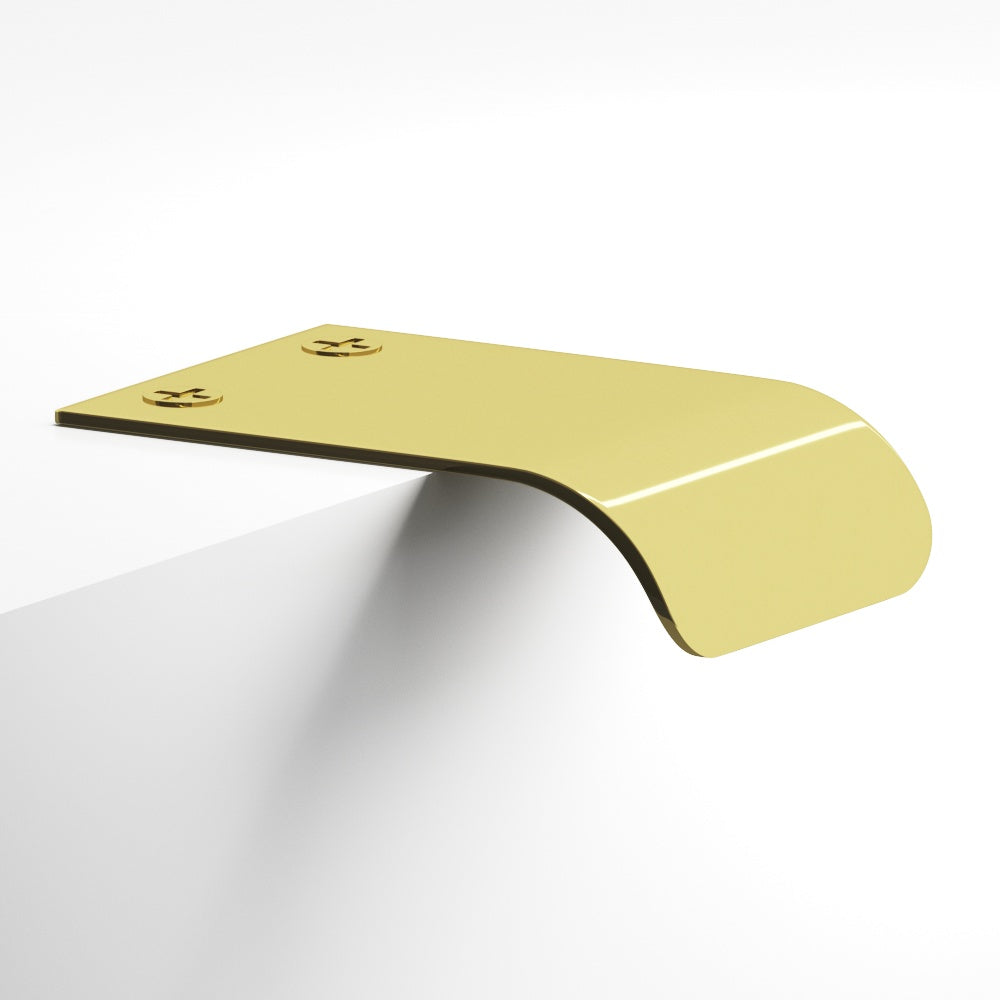 Colonial Bronze Series 706 2.5" Edge Pull With Angled Lip And Exposed Finished Screws Unlacquered Polished Brass / 2.5"