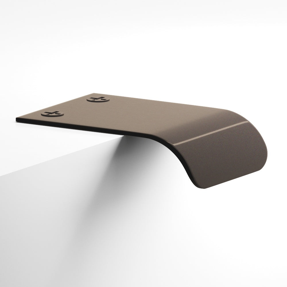 Colonial Bronze Series 706 1.5" Edge Pull With Angled Lip And Exposed Finished Screws Dark Statuary Bronze / 1.5"