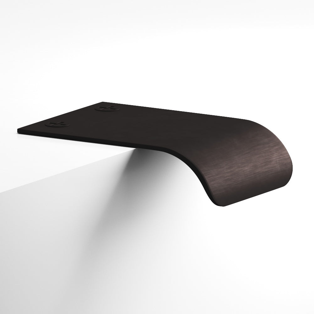 Colonial Bronze Series 706 2.5" Edge Pull With Angled Lip And Exposed Finished Screws Matte Dark Statuary Bronze / 2.5"