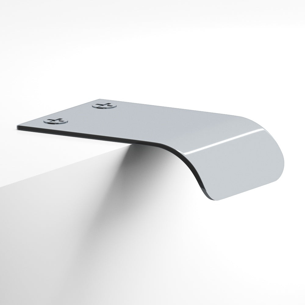Colonial Bronze Series 706 2.5" Edge Pull With Angled Lip And Exposed Finished Screws Polished Chrome / 2.5"