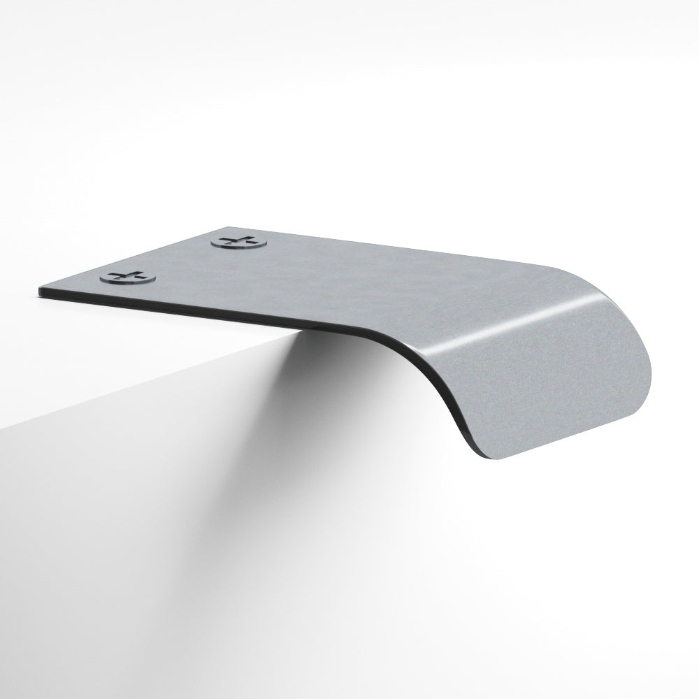 Colonial Bronze Series 706 2.5" Edge Pull With Angled Lip And Exposed Finished Screws Satin Chrome / 2.5"
