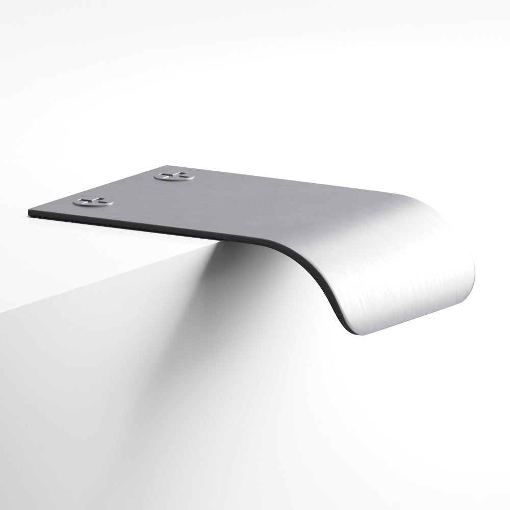 Colonial Bronze Series 706 1.5" Edge Pull With Angled Lip And Exposed Finished Screws Matte Satin Chrome / 1.5"