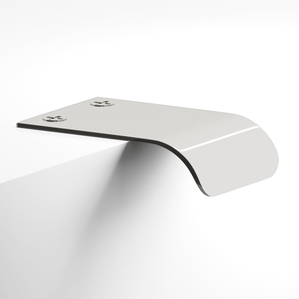 Colonial Bronze Series 706 2.5" Edge Pull With Angled Lip And Exposed Finished Screws Polished Nickel / 2.5"
