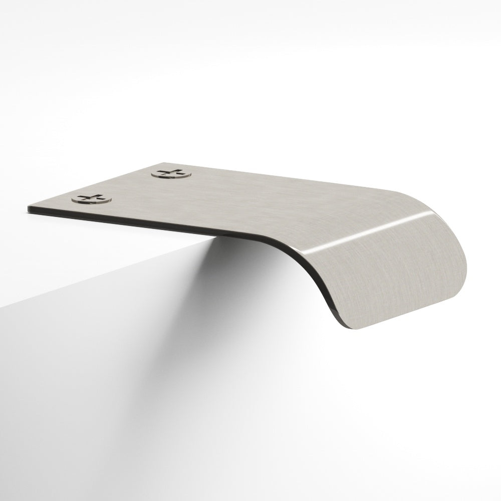 Colonial Bronze Series 706 2.5" Edge Pull With Angled Lip And Exposed Finished Screws Satin Nickel / 2.5"