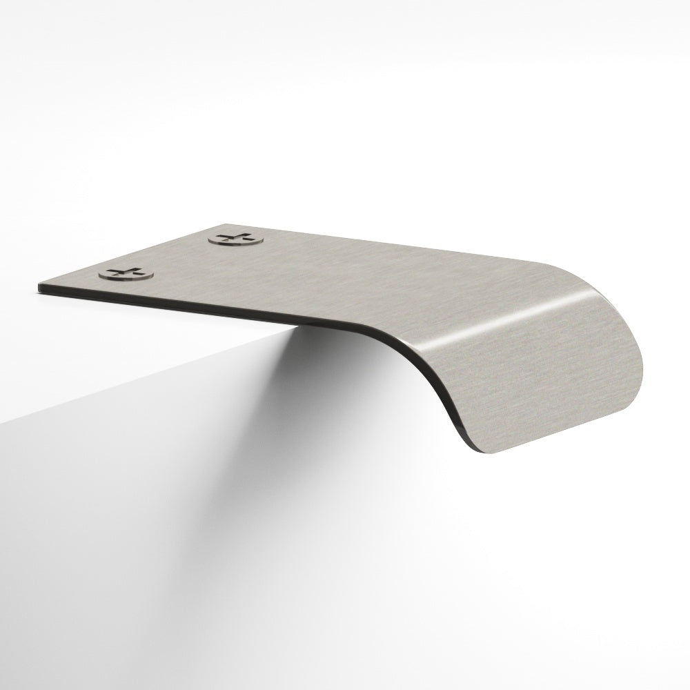 Colonial Bronze Series 706 1.5" Edge Pull With Angled Lip And Exposed Finished Screws Nickel Stainless / 1.5"