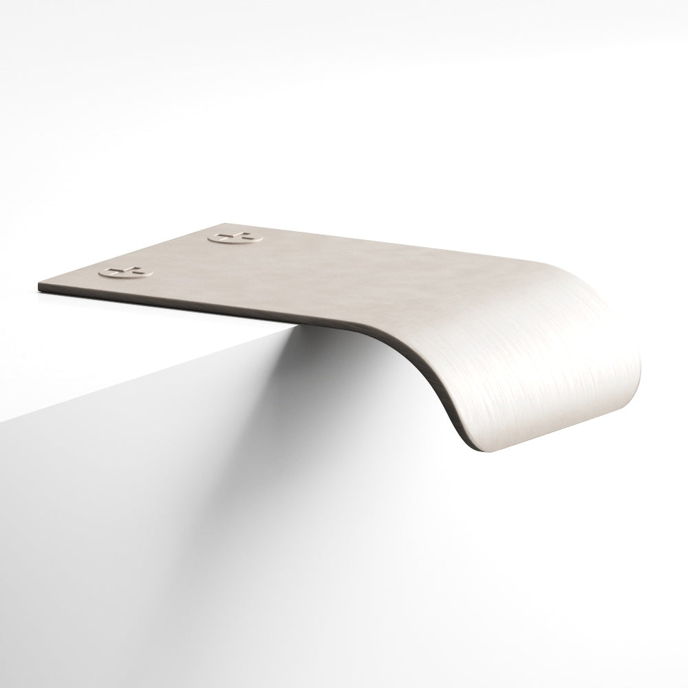 Colonial Bronze Series 706 2.5" Edge Pull With Angled Lip And Exposed Finished Screws Matte Satin Nickel / 2.5"