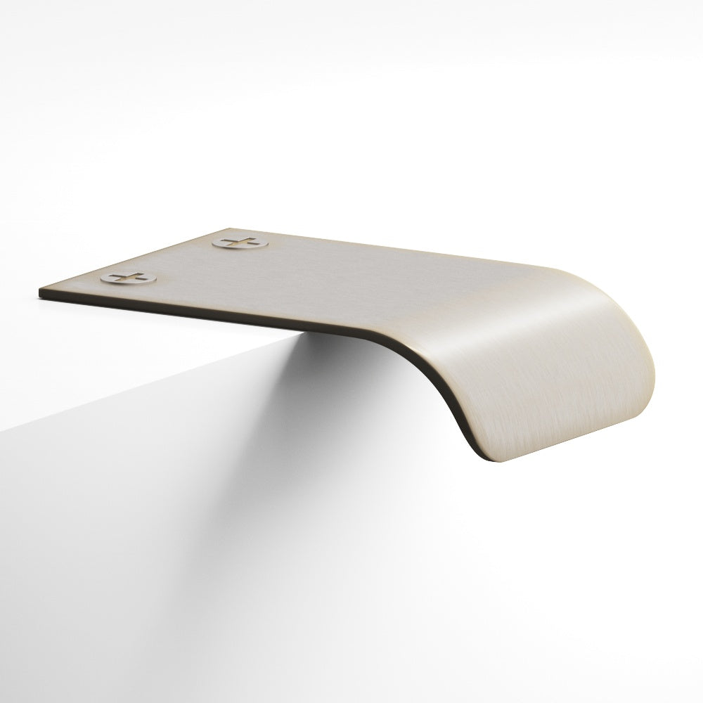 Colonial Bronze Series 706 1.5" Edge Pull With Angled Lip And Exposed Finished Screws Pewter / 1.5"