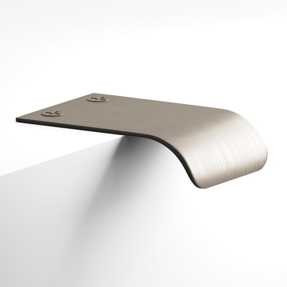 Colonial Bronze Series 706 1.5" Edge Pull With Angled Lip And Exposed Finished Screws Matte Pewter / 1.5"