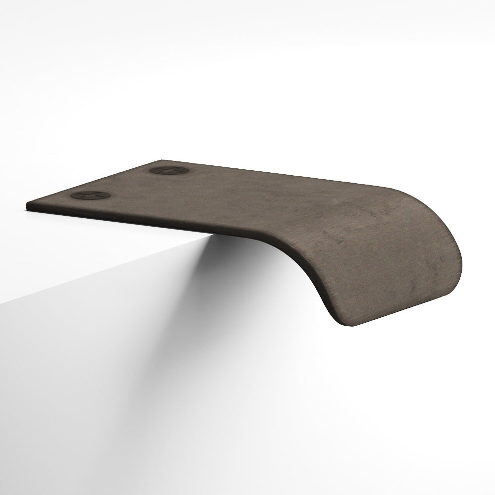Colonial Bronze Series 706 2.5" Edge Pull With Angled Lip And Exposed Finished Screws Distressed Pewter / 2.5"