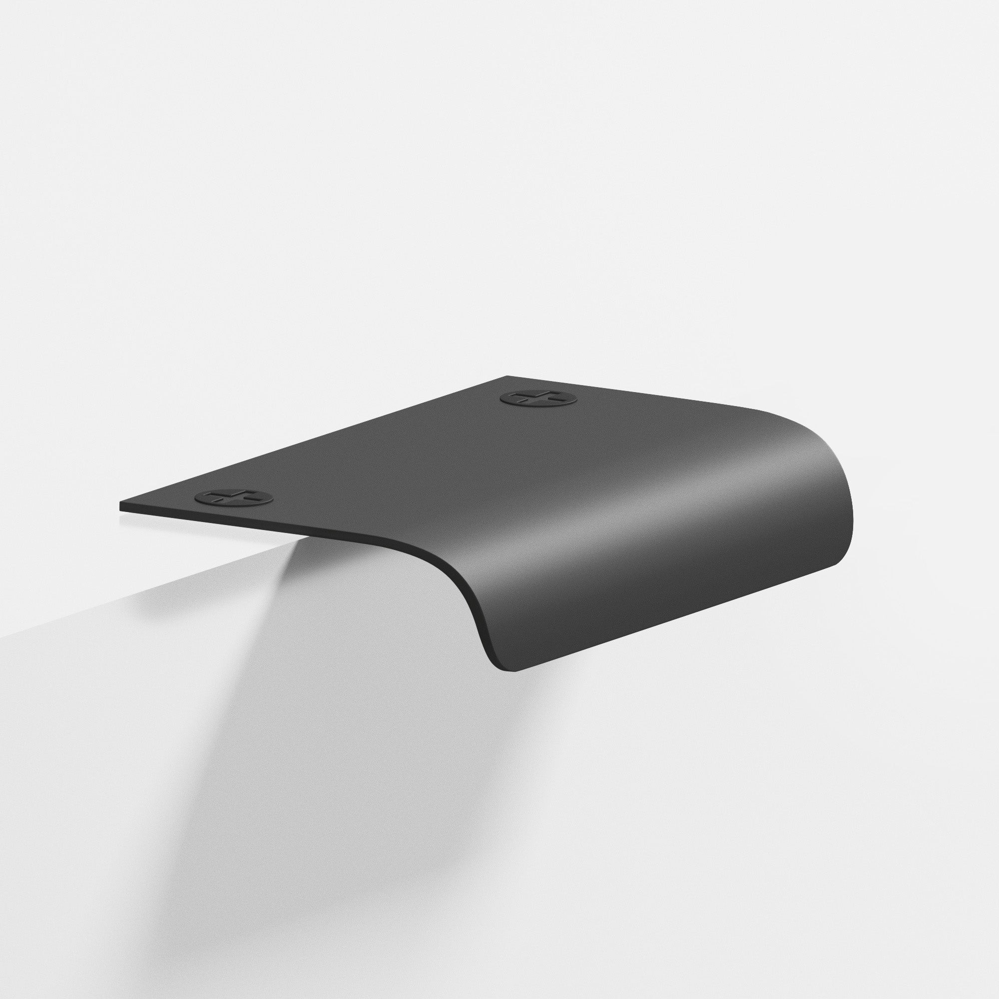 Colonial Bronze Series 706 1.5" Edge Pull With Angled Lip And Exposed Finished Screws Matte Graphite / 1.5"