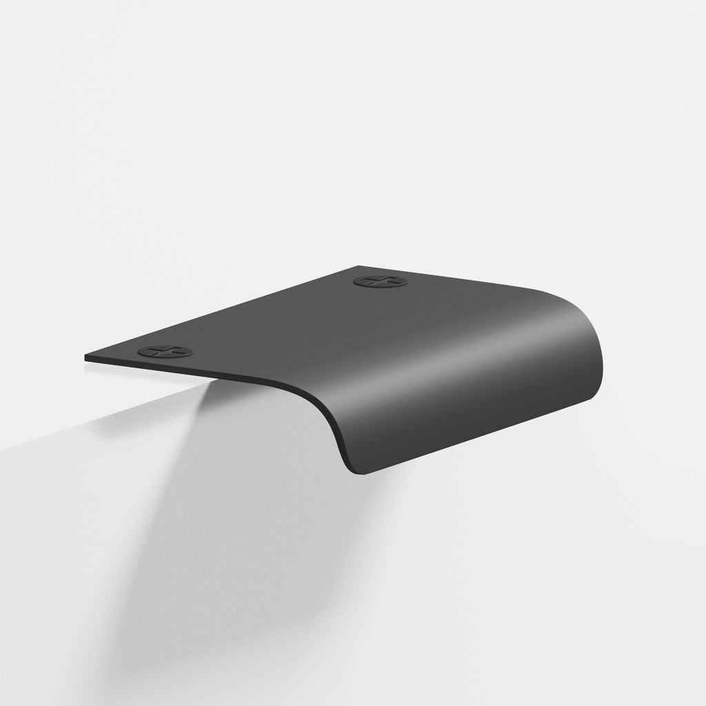Colonial Bronze Series 706 2.5" Edge Pull With Angled Lip And Exposed Finished Screws Matte Graphite / 2.5"
