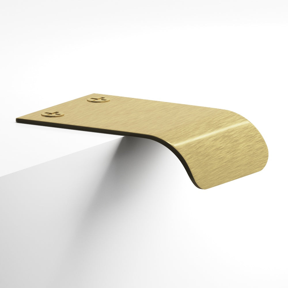 Colonial Bronze Series 706 2.5" Edge Pull With Angled Lip And Exposed Finished Screws Antique Brass / 2.5"