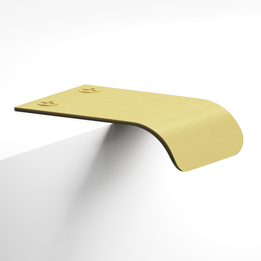 Colonial Bronze Series 706 1.5" Edge Pull With Angled Lip And Exposed Finished Screws Matte Satin Brass / 1.5"