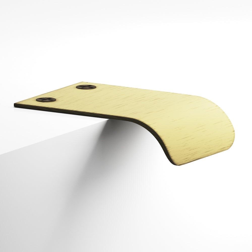 Colonial Bronze Series 706 2.5" Edge Pull With Angled Lip And Exposed Finished Screws Matte Antique Satin Brass / 2.5"