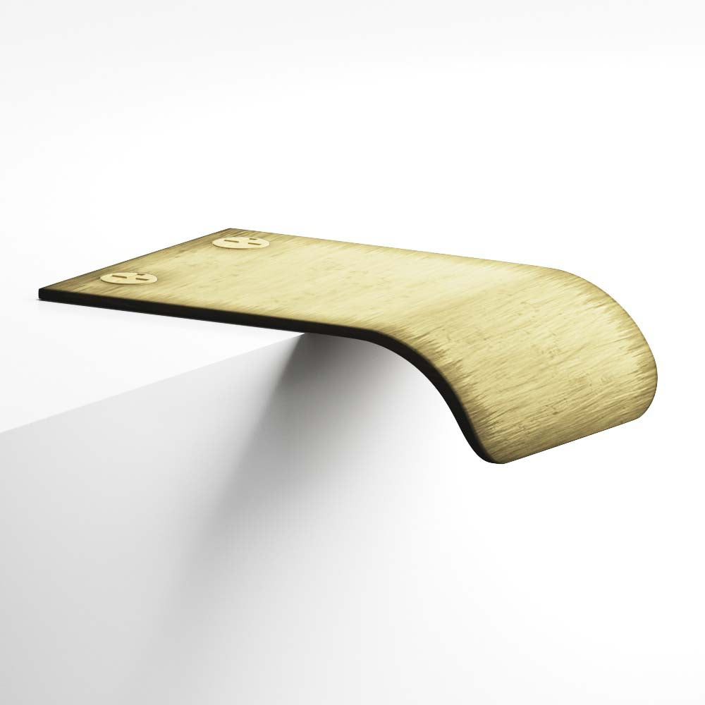 Colonial Bronze Series 706 2.5" Edge Pull With Angled Lip And Exposed Finished Screws Distressed Antique Brass / 2.5"