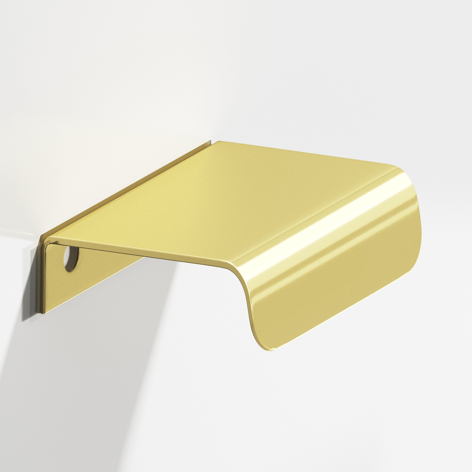 Colonial Bronze Series 708 1.5" Edge Pull With Rounded Lip Polished Brass / 1.5"