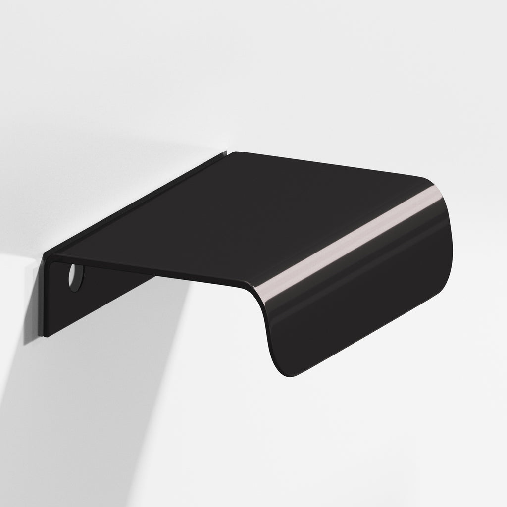 Colonial Bronze Series 708 1.5" Edge Pull With Rounded Lip Satin Black / 1.5"
