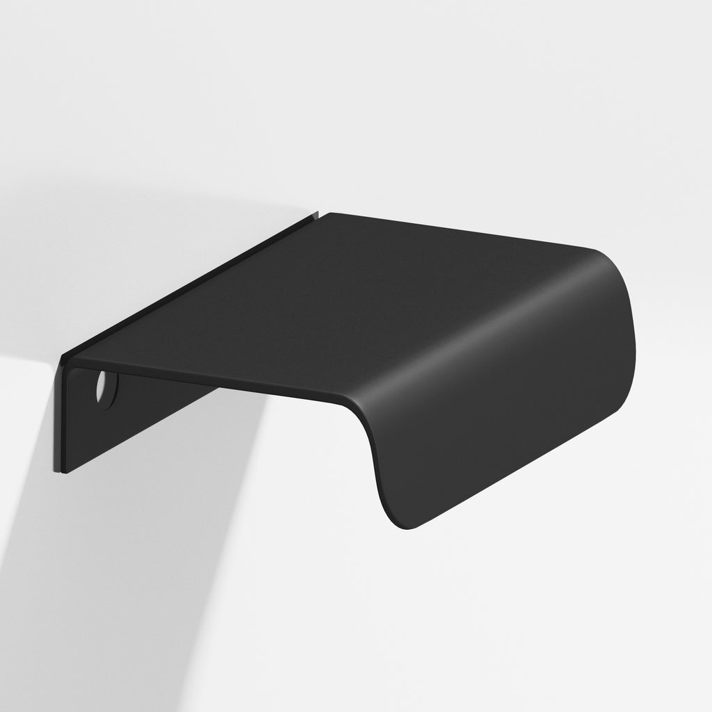 Colonial Bronze Series 708 1.5" Edge Pull With Rounded Lip Matte Satin Black / 1.5"