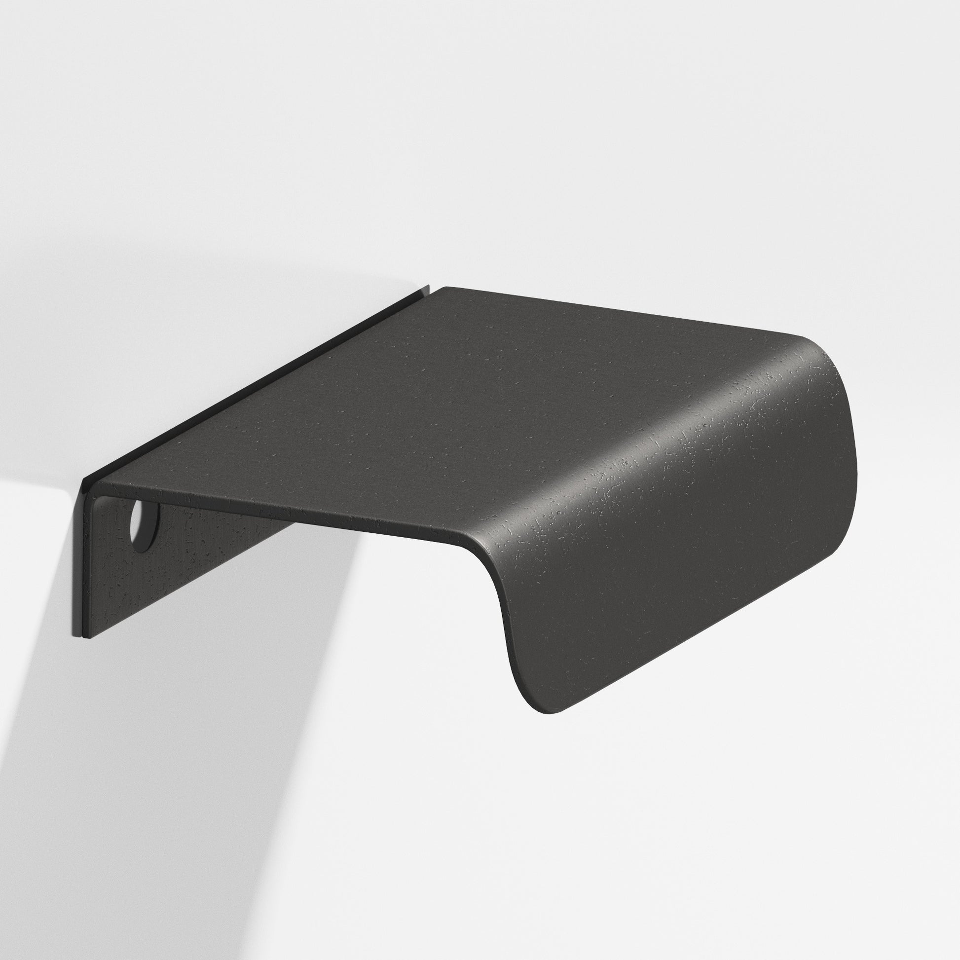 Colonial Bronze Series 708 1.5" Edge Pull With Rounded Lip Distressed Satin Black / 1.5"